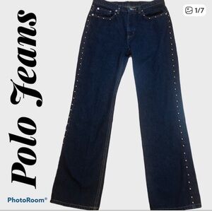 POLO RALPH LAUREN Dark Wash Studded Bootcut Jeans
